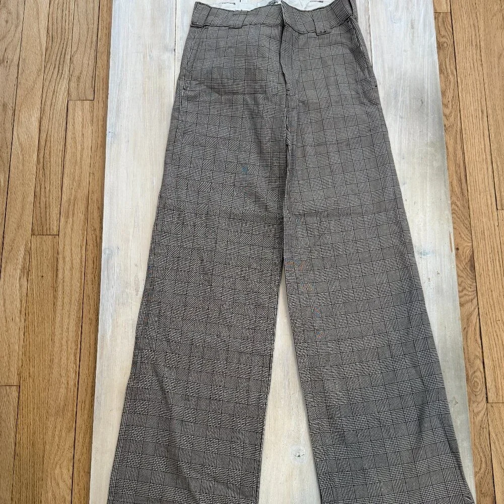 Dickies Bakerhill High Rise Wide Leg Plaid NWOT Size 0 - Picture 4 of 7